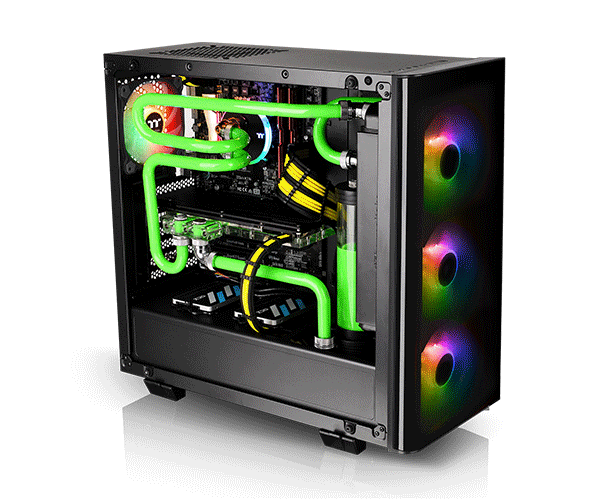 Gabinete Thermaltake con luces LED - demostración